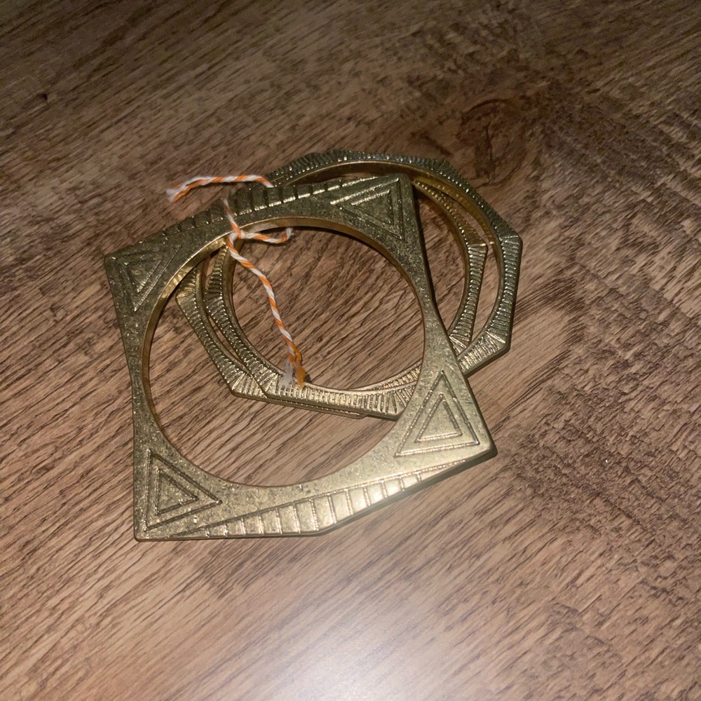 Three Gorgeous bangle bracelet set. Very boho and heavy